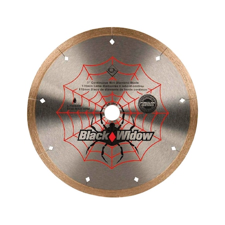 Qep QEP Black Widow 7 in. D X 5/8 in. Steel Continuous Rim Diamond Saw Blade 1 pc 6-7008BW